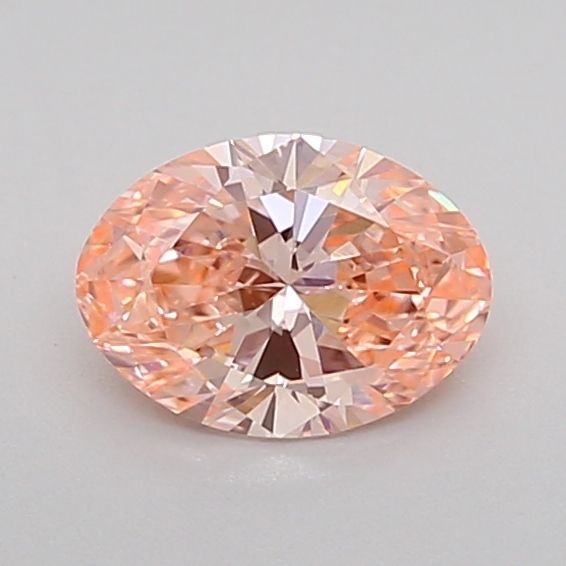 Lab-Grown Oval Diamond - 0.61 Carats, Fancy Vivid Pink Color, VS2 Clarity - Certified by IGI - Report Number: LG624414063