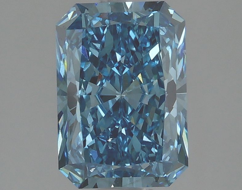 Lab-Grown Radiant Diamond - 2.04 Carats, Fancy Vivid Blue Color, VS2 Clarity - Certified by IGI - Report Number: LG625410059