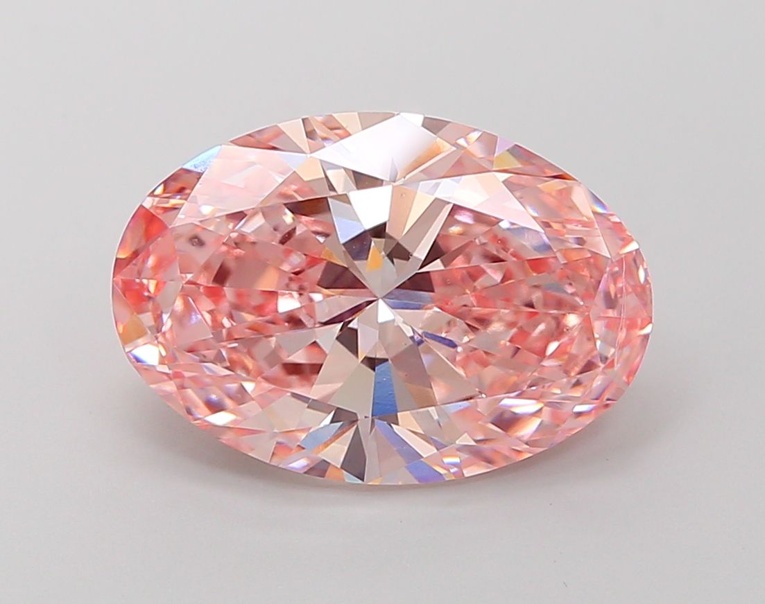 Lab-Grown Pear Diamond - 5.07 Carats, Fancy Intense Pink Color, VS2 Clarity - Certified by IGI - Report Number: LG660431210
