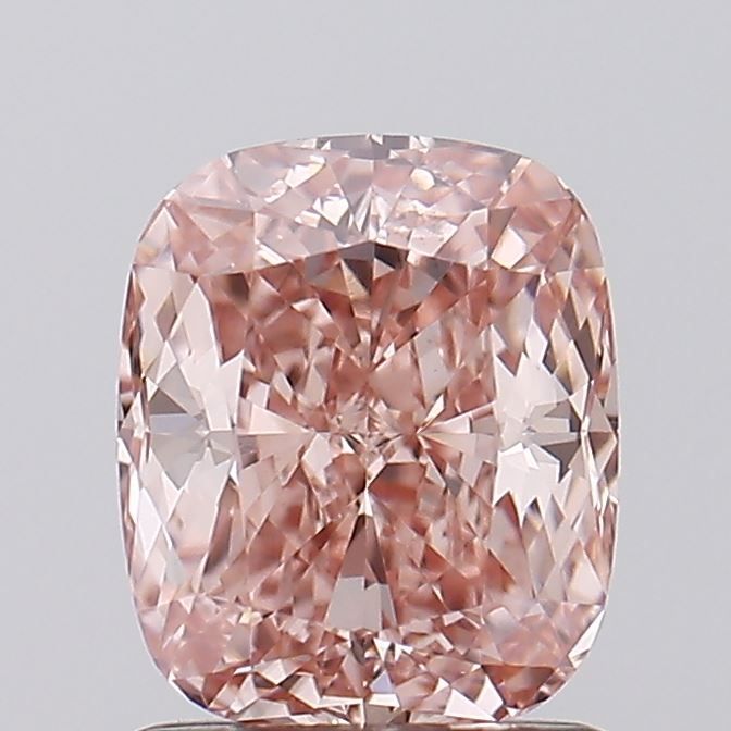 Lab-Grown Cushion Diamond - 1.17 Carats, Fancy Intense Pink Color, VS1 Clarity - Certified by IGI - Report Number: LG595380185