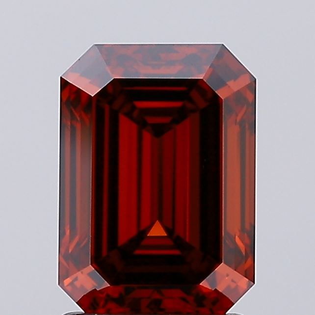 Lab-Grown Emerald Diamond - 2.03 Carats, Fancy Deep Orange Color, VVS2 Clarity - Certified by IGI - Report Number: LG645498546