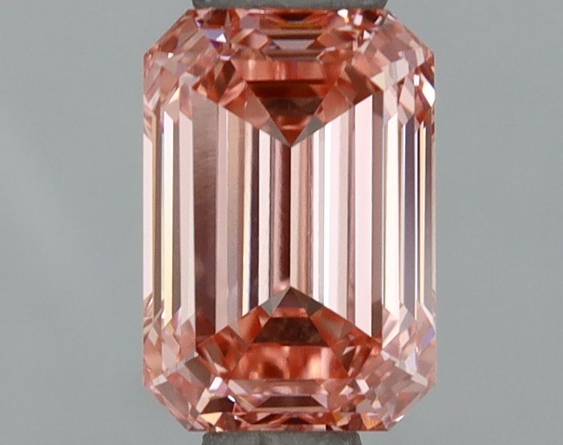 Lab-Grown Emerald Diamond - 1.01 Carats, Fancy Intense Pink Color, VVS2 Clarity - Certified by IGI - Report Number: LG670472965