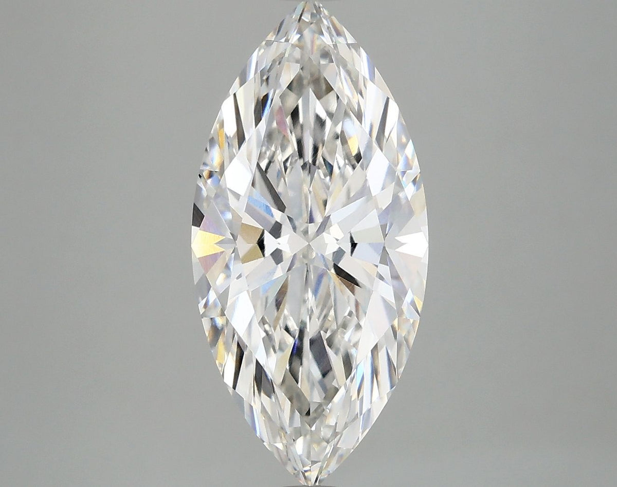 Lab-Grown Marquise Diamond - 3.01 Carats, F Color, VVS2 Clarity - Certified by IGI - Report Number: LG668448957