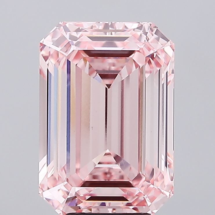 Lab-Grown Emerald Diamond - 7.01 Carats, Fancy Intense Pink Color, VS1 Clarity - Certified by IGI - Report Number: LG685563978