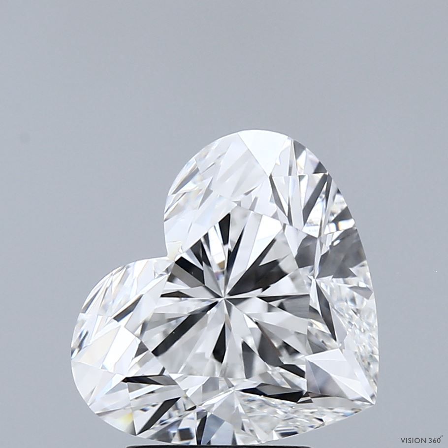 Lab-Grown Heart Diamond - 4.03 Carats, F Color, VVS2 Clarity - Certified by IGI - Report Number: LG694572525