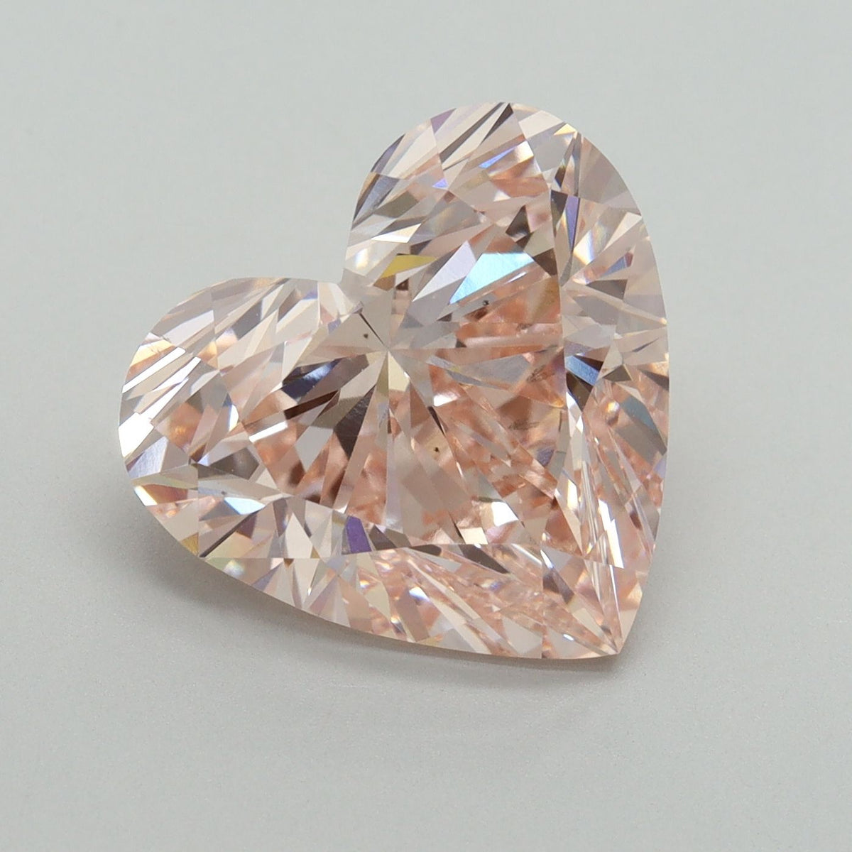 Lab-Grown Heart Diamond - 6.57 Carats, Fancy Intense Pink Color, VS1 Clarity - Certified by IGI - Report Number: LG644484716