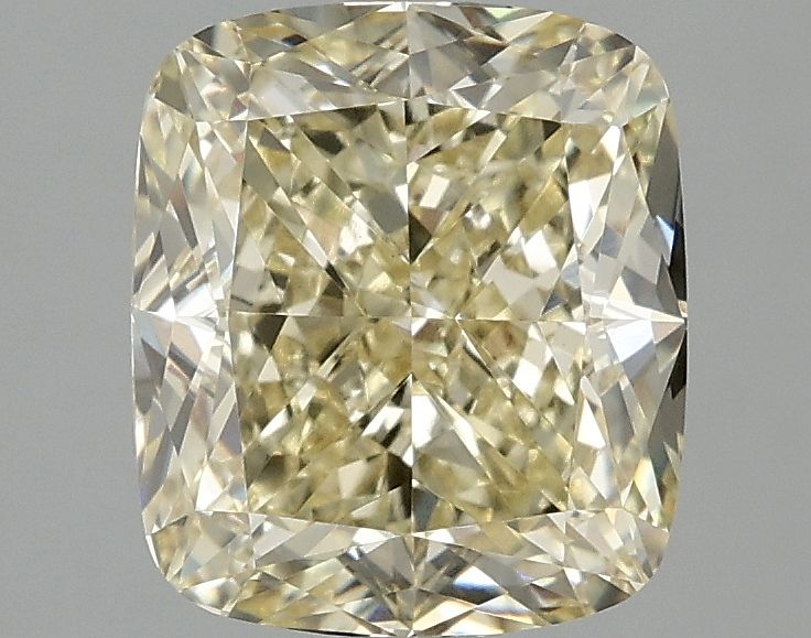 Lab-Grown Cushion Diamond - 3.09 Carats, Fancy Intense Yellow Color, VVS2 Clarity - Certified by IGI - Report Number: LG687583313