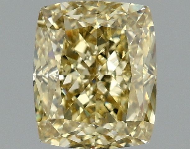 Lab-Grown Cushion Diamond - 1.04 Carats, Fancy Intense Yellow Color, VS2 Clarity - Certified by IGI - Report Number: LG663414714