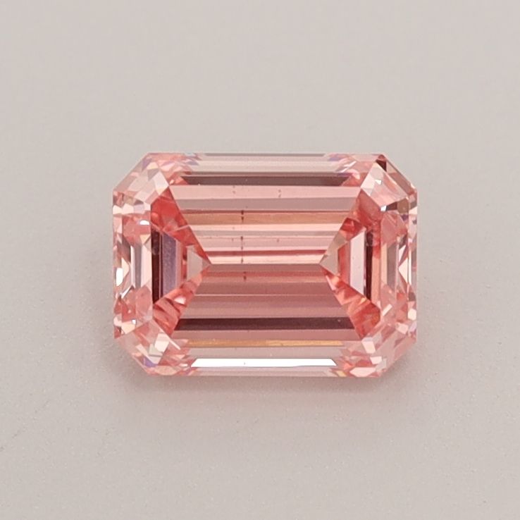 Lab-Grown Emerald Diamond - 0.63 Carats, Fancy Intense Pink Color, VS1 Clarity - Certified by IGI - Report Number: LG584354296
