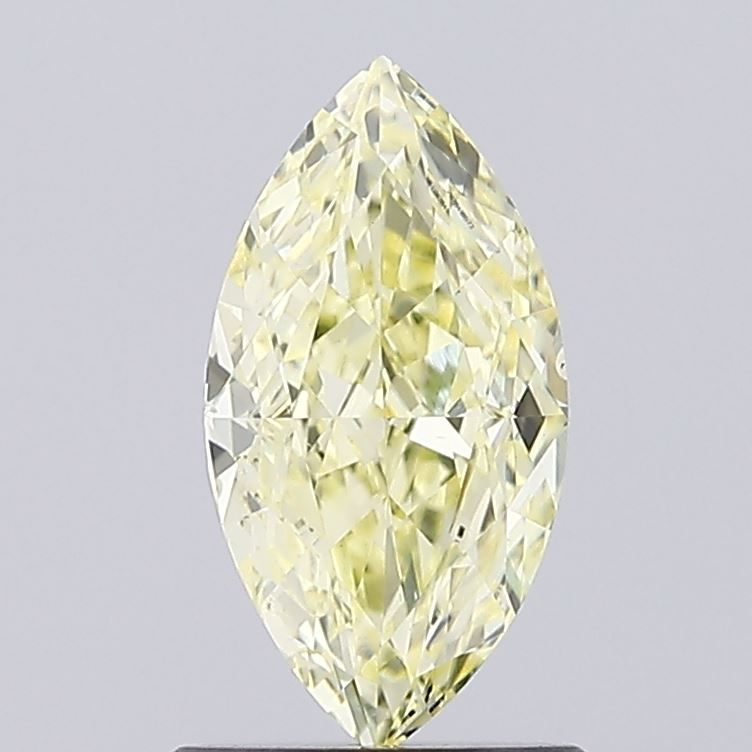Lab-Grown Marquise Diamond - 0.96 Carats, Fancy Yellow Color, VS1 Clarity - Certified by IGI - Report Number: LG628418572