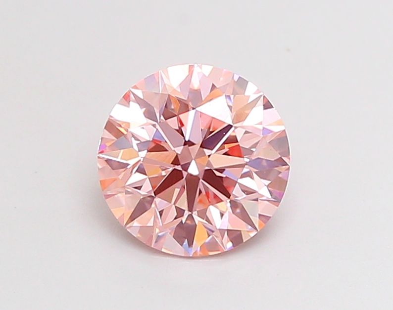 Lab-Grown Round Diamond - 2.0 Carats, Fancy Intense Pink Color, VVS2 Clarity - Certified by IGI - Report Number: LG681516050
