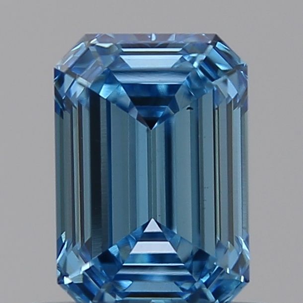 Lab-Grown Emerald Diamond - 0.72 Carats, Fancy Vivid Blue Color, VS1 Clarity - Certified by IGI - Report Number: LG585334775