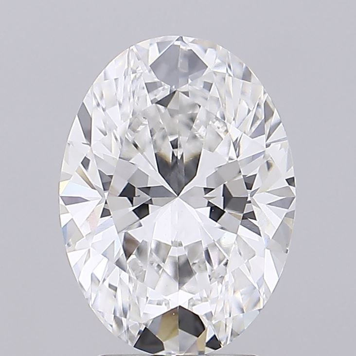 Lab-Grown Oval Diamond - 3.1 Carats, F Color, VVS2 Clarity - Certified by IGI - Report Number: LG675547955