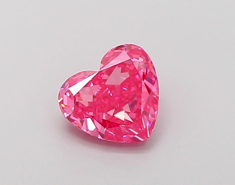 Lab-Grown Heart Diamond - 1.03 Carats, Fancy Vivid Pink Color, VS1 Clarity - Certified by IGI - Report Number: LG669415644