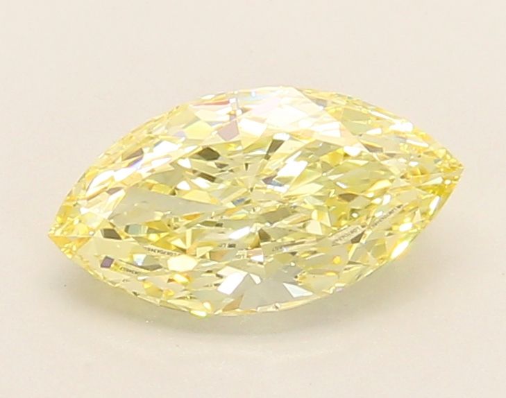Lab-Grown Marquise Diamond - 1.03 Carats, Fancy Intense Yellow Color, VVS2 Clarity - Certified by IGI - Report Number: LG670434657
