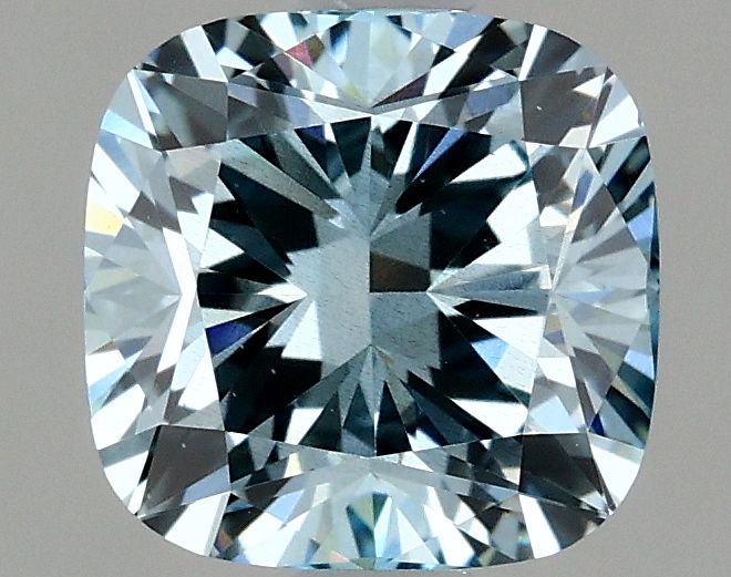 Lab-Grown Cushion Diamond - 1.38 Carats, Fancy Intense Blue Color, VS2 Clarity - Certified by IGI - Report Number: LG636422480