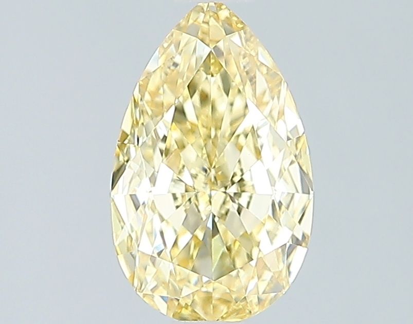 Lab-Grown Pear Diamond - 1.49 Carats, Fancy Intense Yellow Color, VVS2 Clarity - Certified by IGI - Report Number: LG642417705