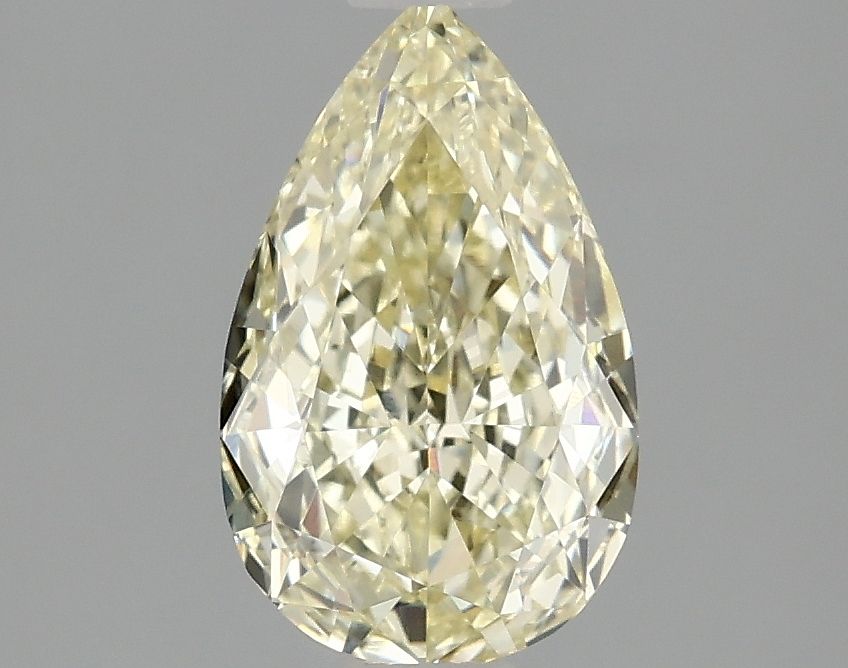 Lab-Grown Pear Diamond - 1.54 Carats, Fancy Intense Yellow Color, VVS2 Clarity - Certified by IGI - Report Number: LG689542581