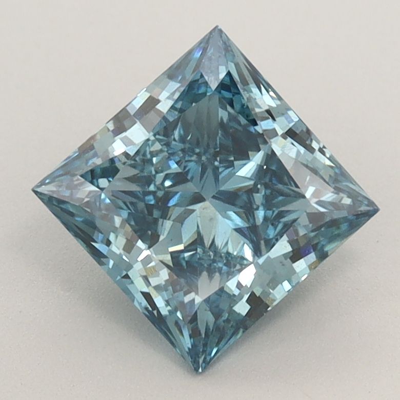 Lab-Grown Princess Diamond - 1.5 Carats, Fancy Vivid Blue Color, VS2 Clarity - Certified by IGI - Report Number: LG584356730