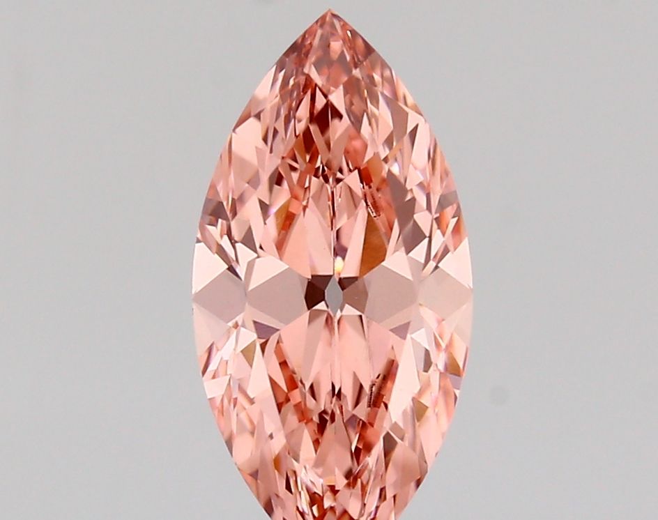 Lab-Grown Marquise Diamond - 1.51 Carats, Fancy Vivid Pink Color, VS1 Clarity - Certified by IGI - Report Number: LG689535975