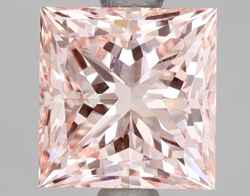 Lab-Grown Princess Diamond - 2.53 Carats, Fancy Intense Pink Color, VS1 Clarity - Certified by IGI - Report Number: LG639416055