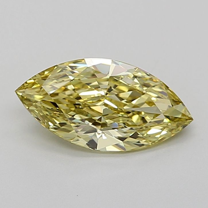 Lab-Grown Marquise Diamond - 1.5 Carats, Fancy Intense Yellow Color, VS1 Clarity - Certified by IGI - Report Number: LG669453362