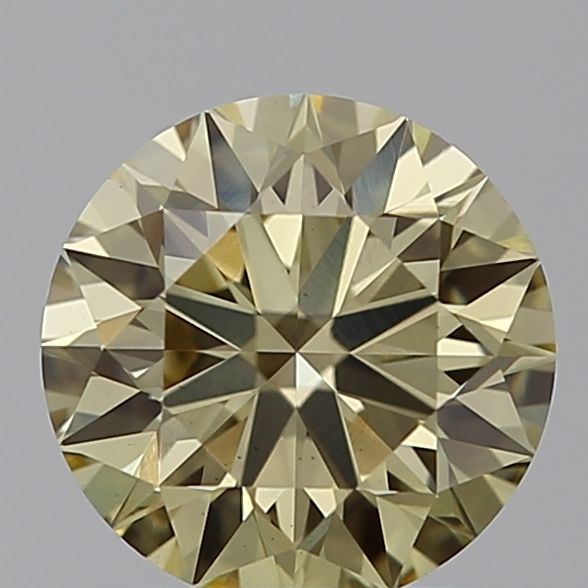 Lab-Grown Round Diamond - 0.8 Carats, Fancy Yellow Color, VS1 Clarity - Certified by IGI - Report Number: LG593369899