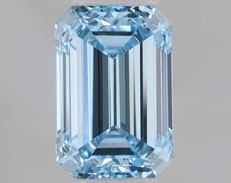 Lab-Grown Emerald Diamond - 1.01 Carats, Fancy Vivid Blue Color, VVS1 Clarity - Certified by IGI - Report Number: LG678569017
