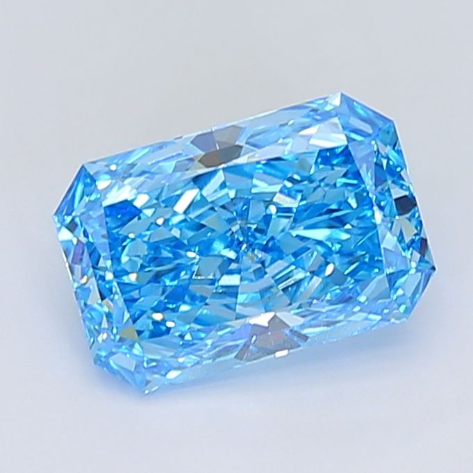 Lab-Grown Radiant Diamond - 4.03 Carats, Fancy Vivid Blue Color, VS1 Clarity - Certified by IGI - Report Number: LG668407123