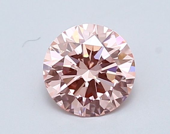 Lab-Grown Round Diamond - 0.85 Carats, Fancy Vivid Pink Color, VVS2 Clarity - Certified by IGI - Report Number: LG607316233