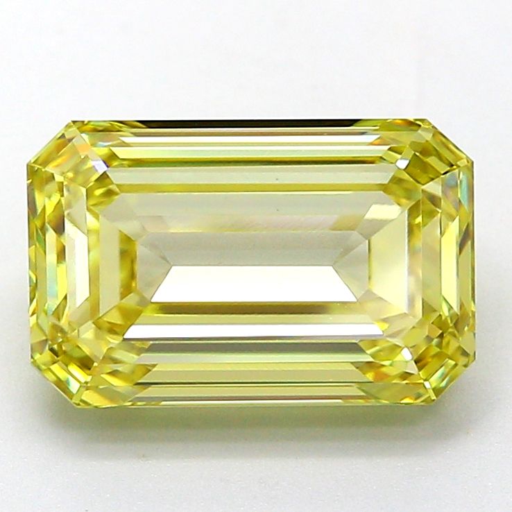 Lab-Grown Emerald Diamond - 4.9 Carats, Fancy Intense Yellow Color, VS1 Clarity - Certified by IGI - Report Number: LG651494392