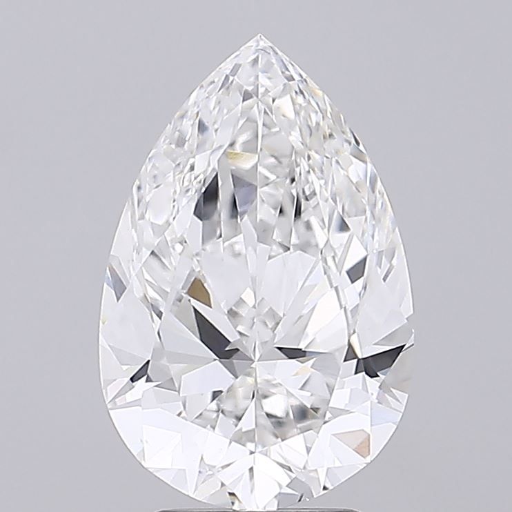 Lab-Grown Pear Diamond - 4.0 Carats, F Color, VS1 Clarity - Certified by IGI - Report Number: LG680538076