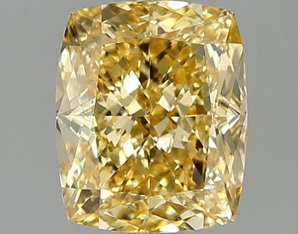 Lab-Grown Cushion Diamond - 2.06 Carats, Fancy Vivid Yellow Color, VVS2 Clarity - Certified by IGI - Report Number: LG669460901