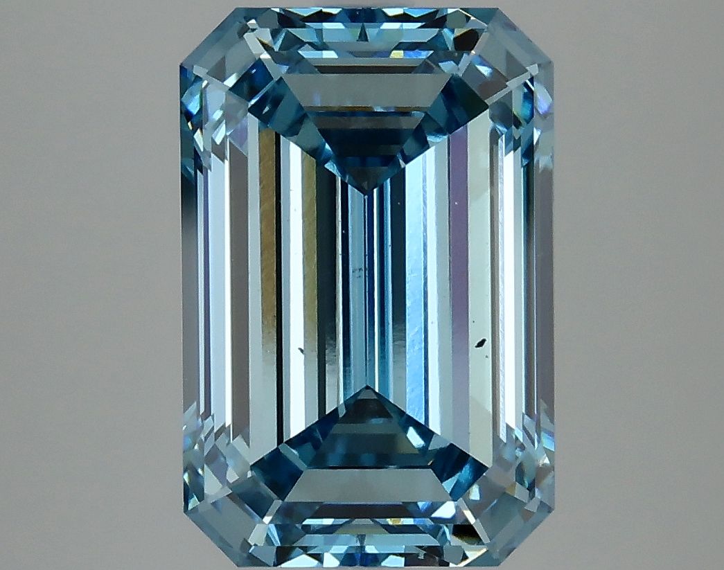 Lab-Grown Emerald Diamond - 4.95 Carats, Fancy Intense Blue Color, VS1 Clarity - Certified by IGI - Report Number: LG625410168