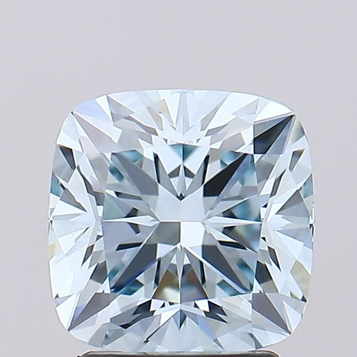 Lab-Grown Cushion Diamond - 2.51 Carats, Fancy Intense Blue Color, VVS2 Clarity - Certified by IGI - Report Number: LG632494123