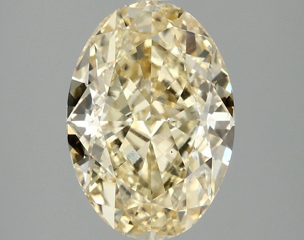 Lab-Grown Oval Diamond - 3.04 Carats, Fancy Vivid Yellow Color, VVS2 Clarity - Certified by IGI - Report Number: LG689542633