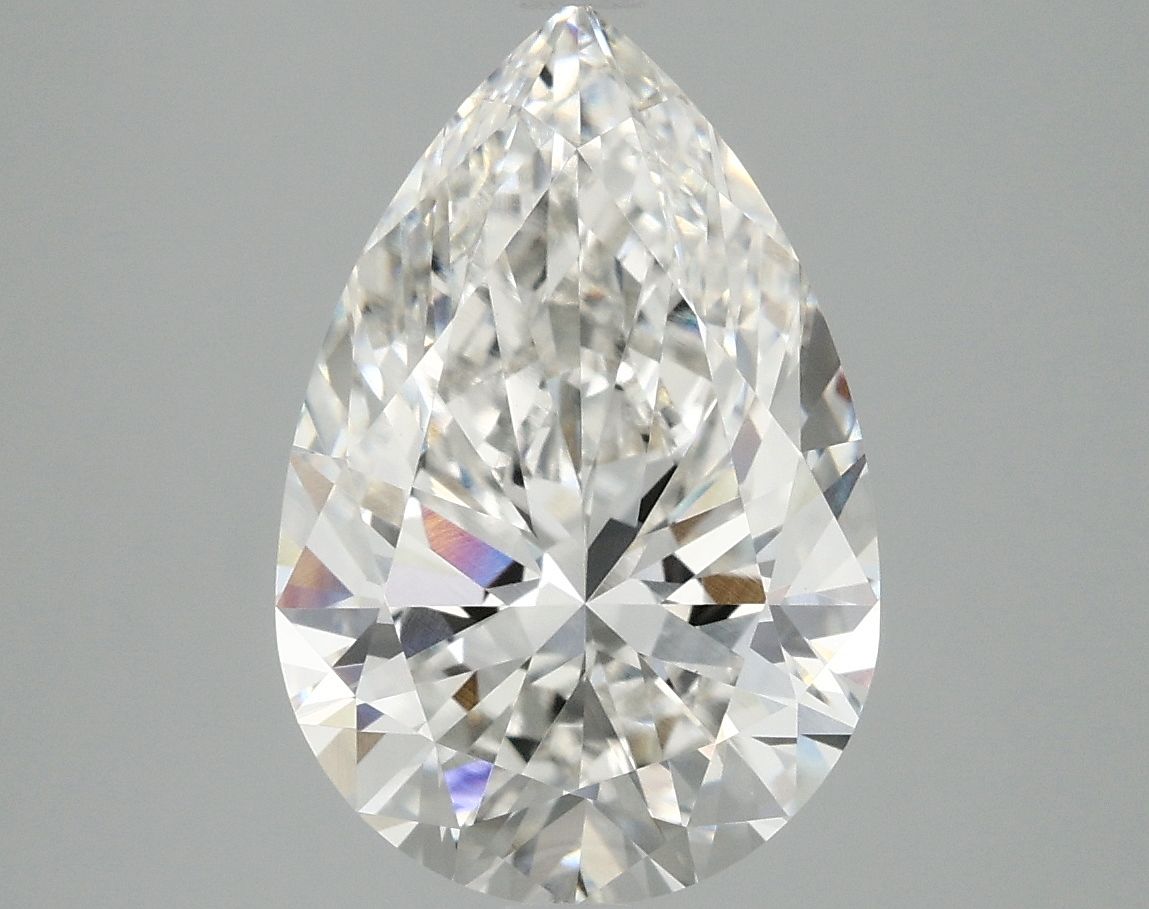 Lab-Grown Pear Diamond - 4.04 Carats, F Color, VVS2 Clarity - Certified by IGI - Report Number: LG705514569
