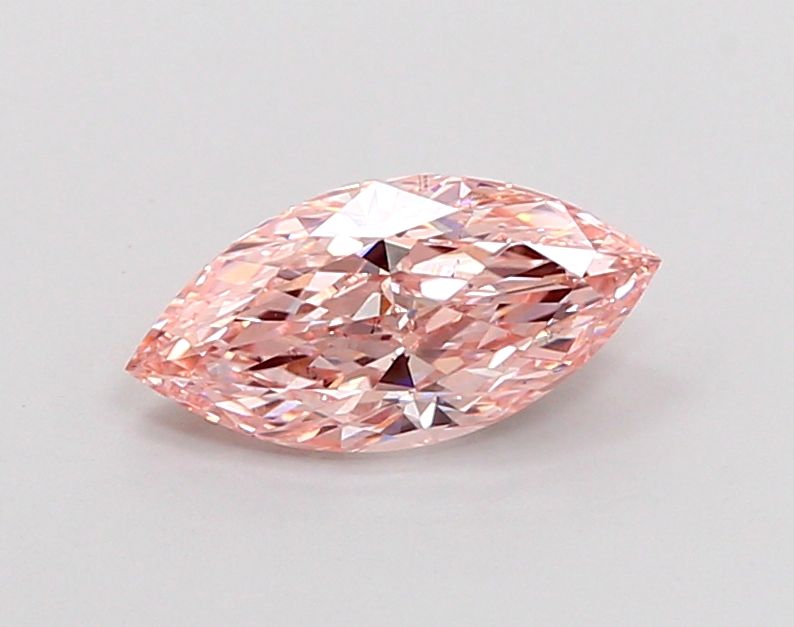 Lab-Grown Marquise Diamond - 1.03 Carats, Fancy Pink Color, VS2 Clarity - Certified by IGI - Report Number: LG665424019