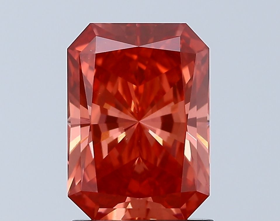 Lab-Grown Radiant Diamond - 1.55 Carats, Fancy Deep Pink Color, VVS2 Clarity - Certified by IGI - Report Number: LG638434501