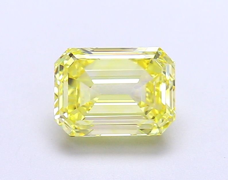 Lab-Grown Emerald Diamond - 1.53 Carats, Fancy Intense Yellow Color, VVS2 Clarity - Certified by IGI - Report Number: LG677560926