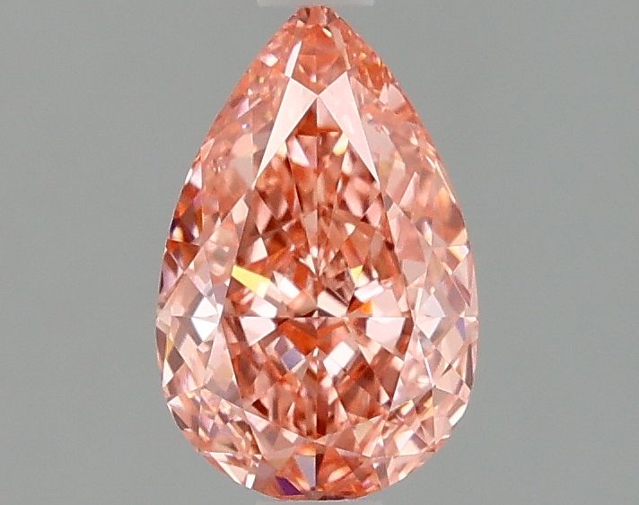 Lab-Grown Pear Diamond - 1.1 Carats, Fancy Vivid Pink Color, VVS2 Clarity - Certified by IGI - Report Number: LG677579231