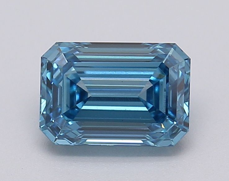Lab-Grown Emerald Diamond - 1.03 Carats, Fancy Vivid Blue Color, VS1 Clarity - Certified by IGI - Report Number: LG613349403