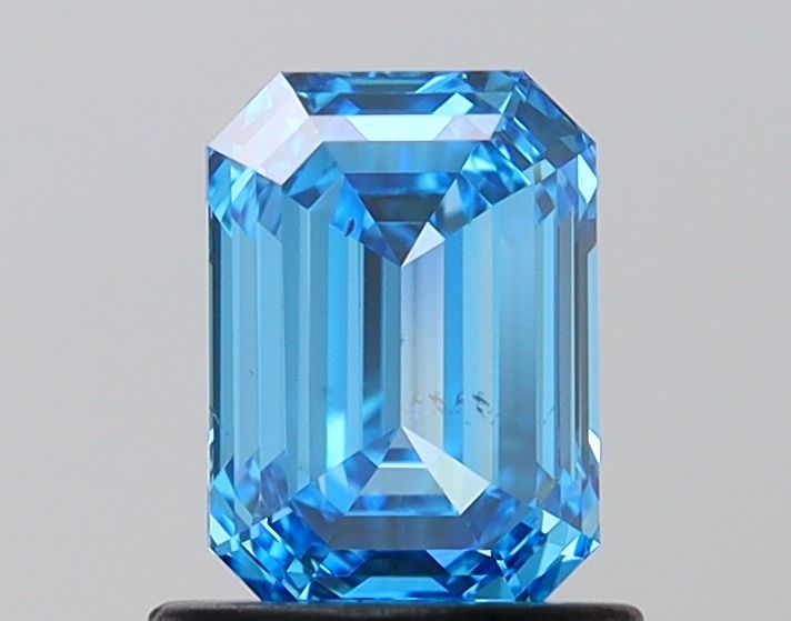 Lab-Grown Emerald Diamond - 1.02 Carats, Fancy Vivid Blue Color, VS2 Clarity - Certified by IGI - Report Number: LG651466188