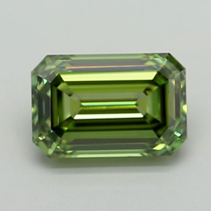 Lab-Grown Emerald Diamond - 1.56 Carats, Fancy Vivid Green Color, VVS2 Clarity - Certified by IGI - Report Number: LG660445391