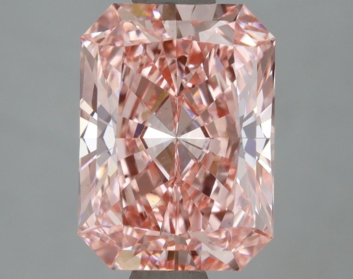 Lab-Grown Radiant Diamond - 2.53 Carats, Fancy Vivid Pink Color, VS1 Clarity - Certified by IGI - Report Number: LG670472981