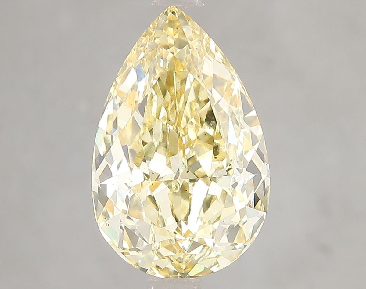 Lab-Grown Pear Diamond - 4.52 Carats, Fancy Yellow Color, VS2 Clarity - Certified by IGI - Report Number: LG660454512
