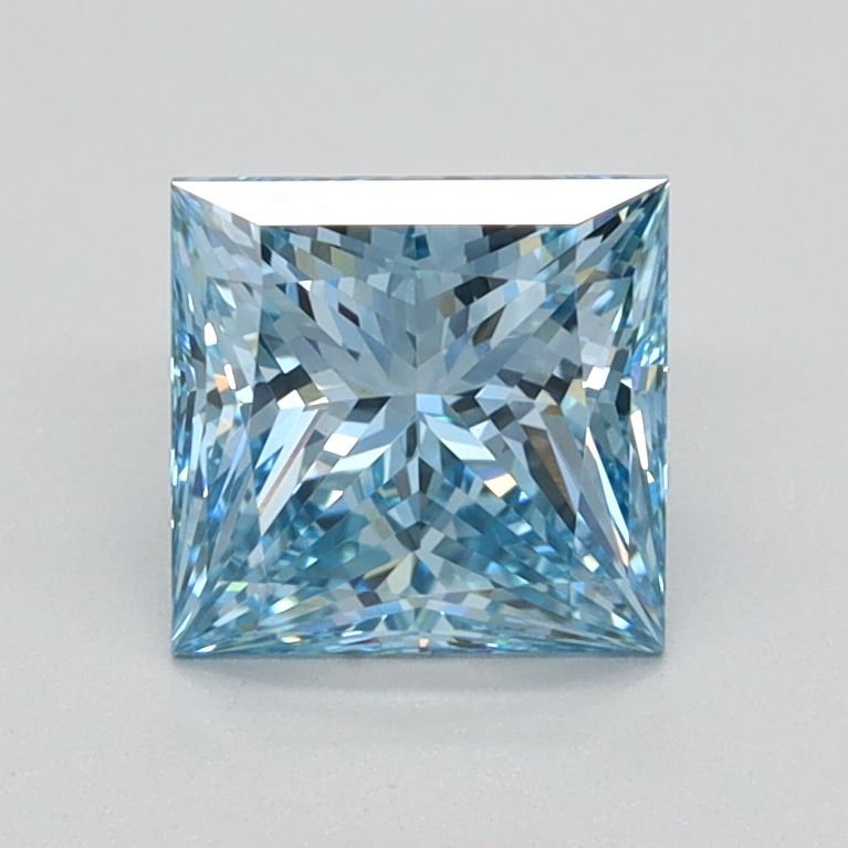 Lab-Grown Princess Diamond - 1.1 Carats, Fancy Vivid Blue Color, VS1 Clarity - Certified by IGI - Report Number: LG620424109