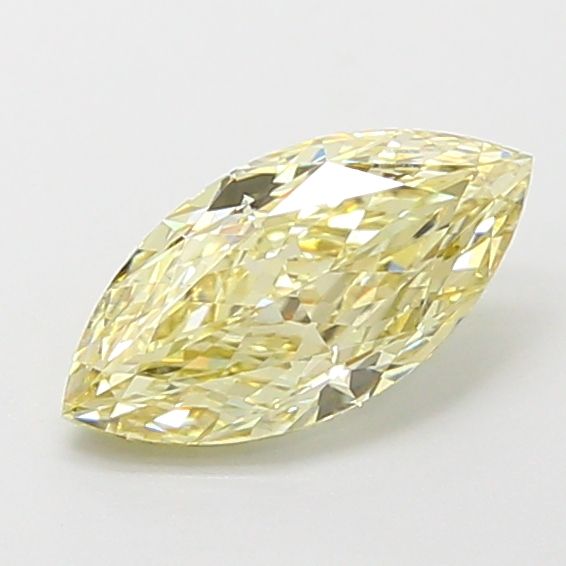 Lab-Grown Marquise Diamond - 1.11 Carats, Fancy Yellow Color, VS1 Clarity - Certified by IGI - Report Number: LG668406790