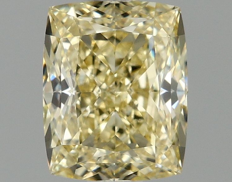 Lab-Grown Cushion Diamond - 1.1 Carats, Fancy Intense Yellow Color, VVS2 Clarity - Certified by IGI - Report Number: LG677503162