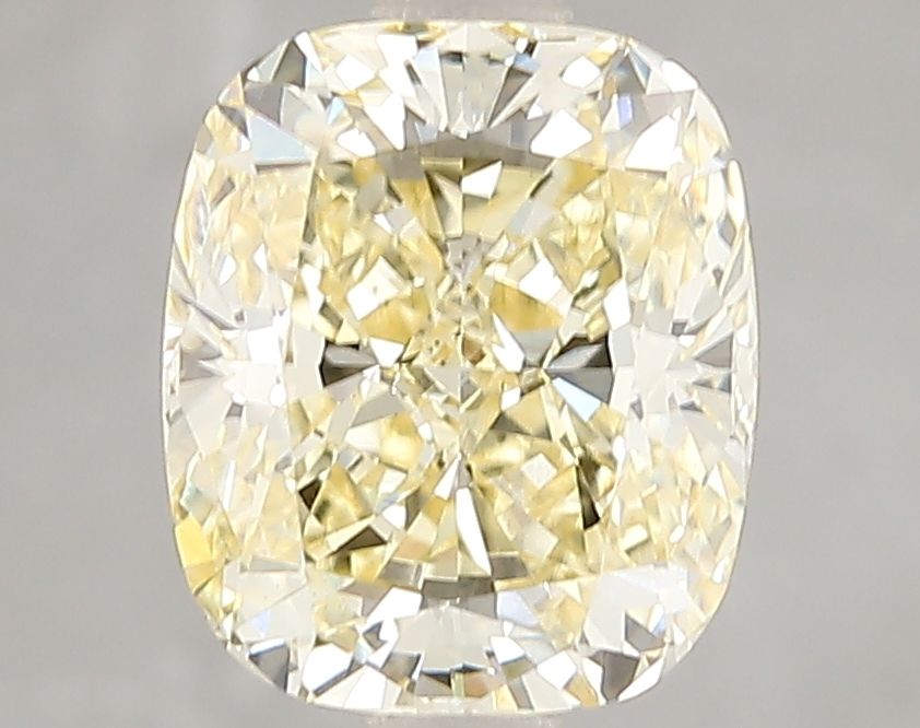 Lab-Grown Cushion Diamond - 3.02 Carats, Fancy Yellow Color, VS1 Clarity - Certified by IGI - Report Number: LG660410522